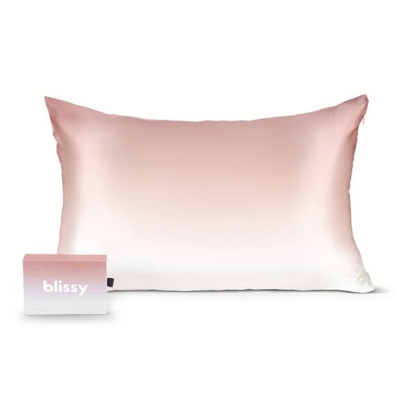 NEW Blissy Ombré Collection 100% Mulberry Silk Pillowcase - Rose Gold Ombre - Picture 8 of 9